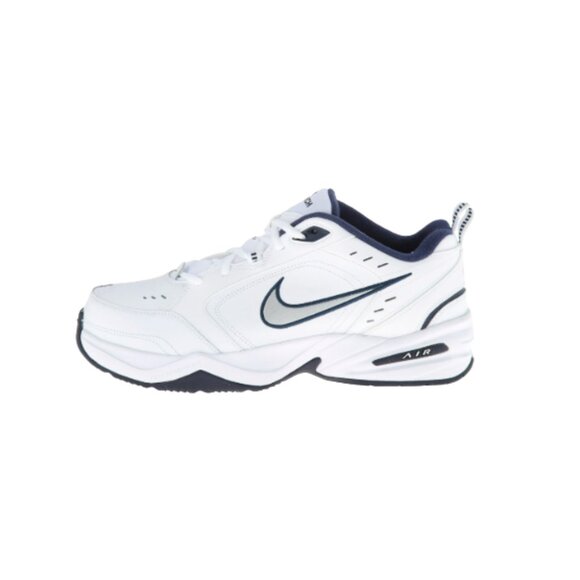 Amazon.com | Nike Men Nike Air Monarch IV Men\'s Training Shoes | White/Metallic Silver